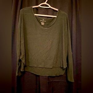 Rib knit sweater